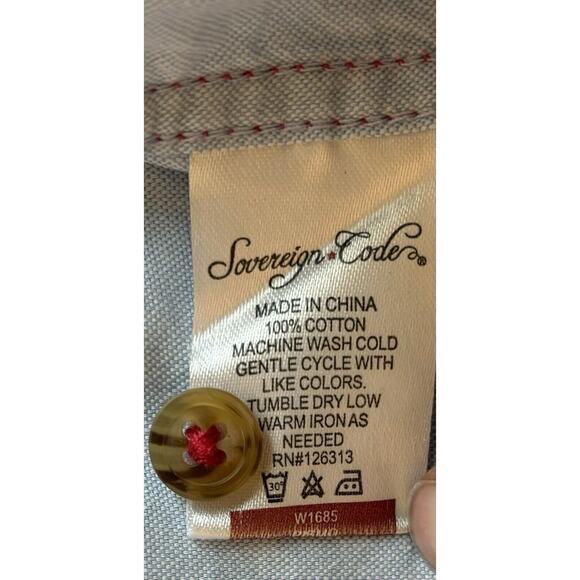 Sovereign Code Mens Sz S Button-Up Shirt Watermelon Print Summer Vacation Resort - Picture 8 of 10